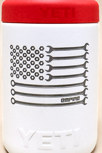 Patriotic 12 oz Colster Can - White