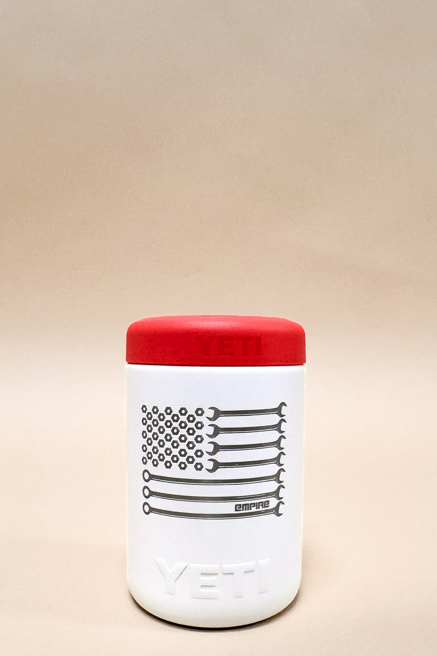 Patriotic 12 oz Colster Can - White