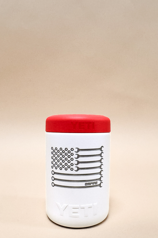 Patriotic 12 oz Colster Can - White
