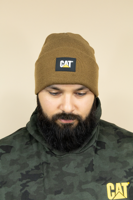 CAT Label Cuff Beanie - Bronze