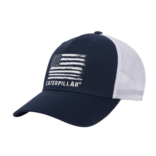 Cat Distressed Flag Flexfit Cap