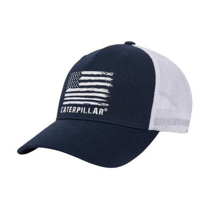 Cat Distressed Flag Flexfit Cap