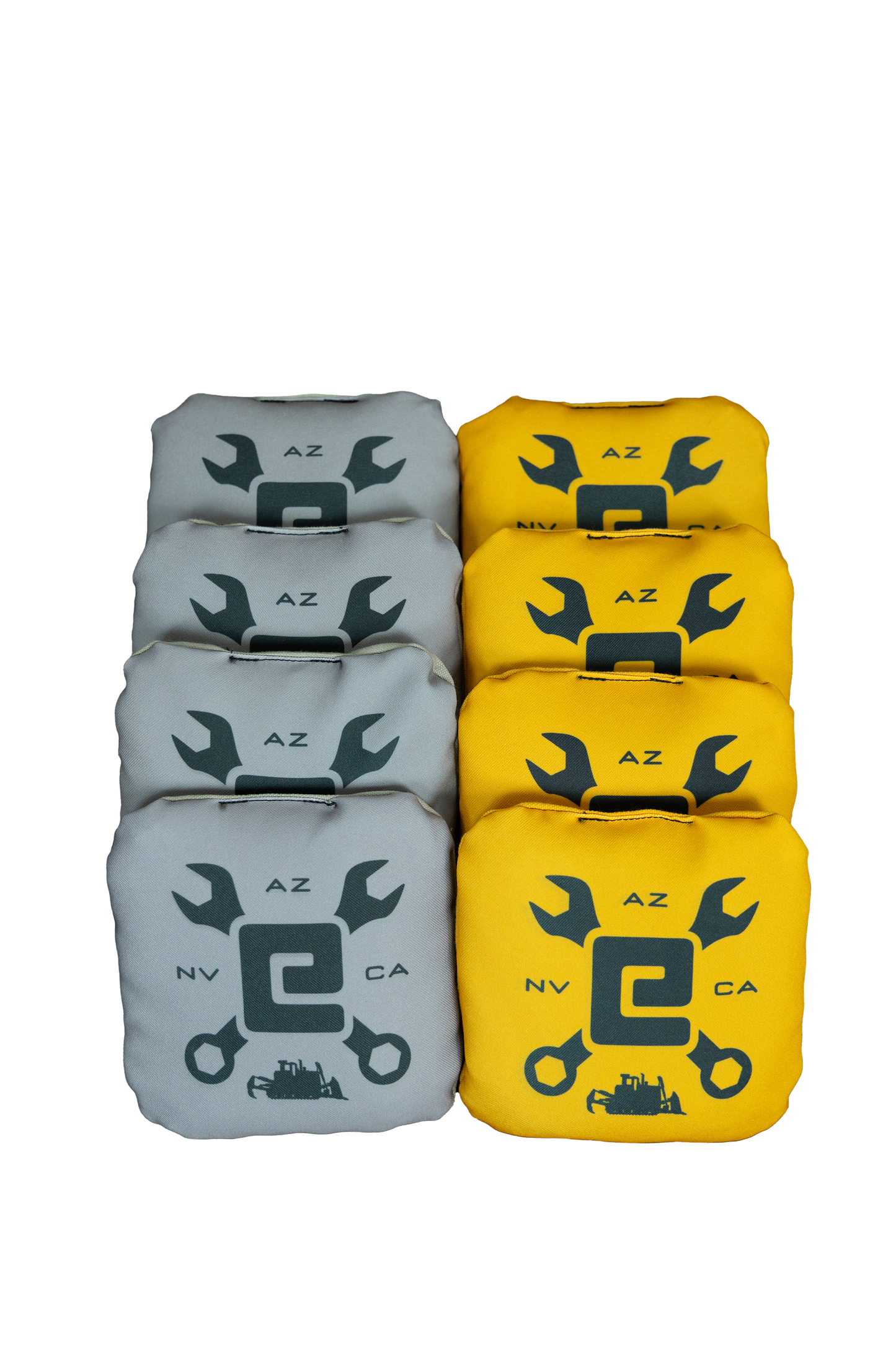 Grey Cross Wrench Cornhole Board