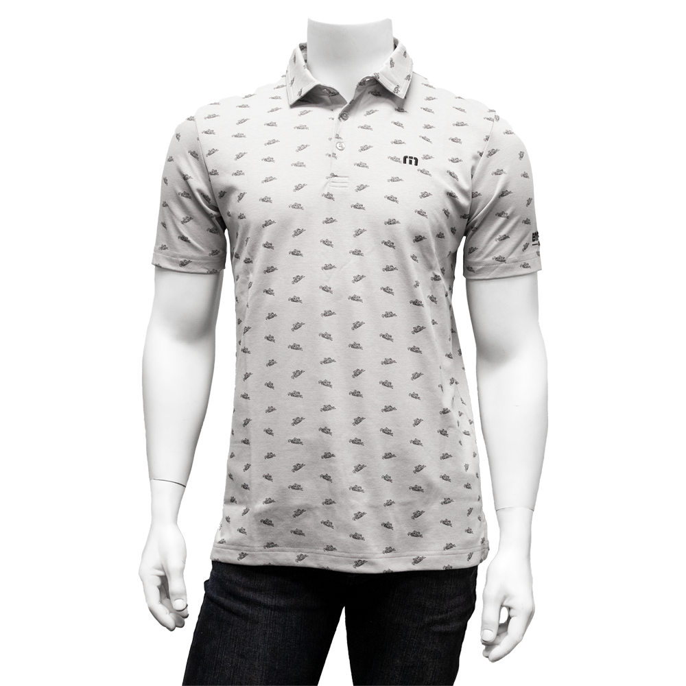 Heather Light Grey Expense Ratio Polo - Dozer Design