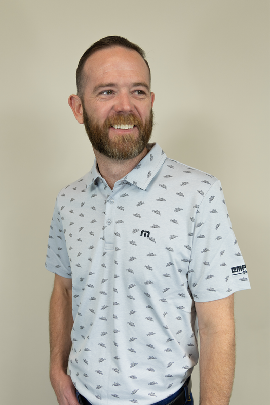 Heather Light Grey Expense Ratio Polo - Dozer Design
