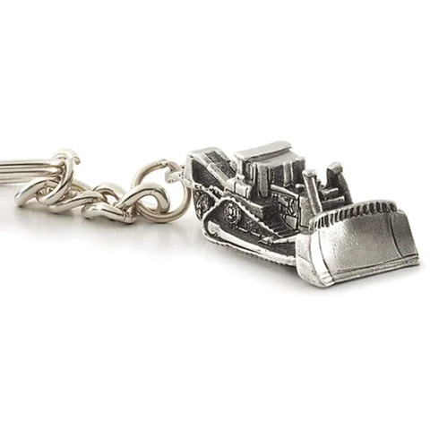 Track-Type Tractor Pewter Keychain
