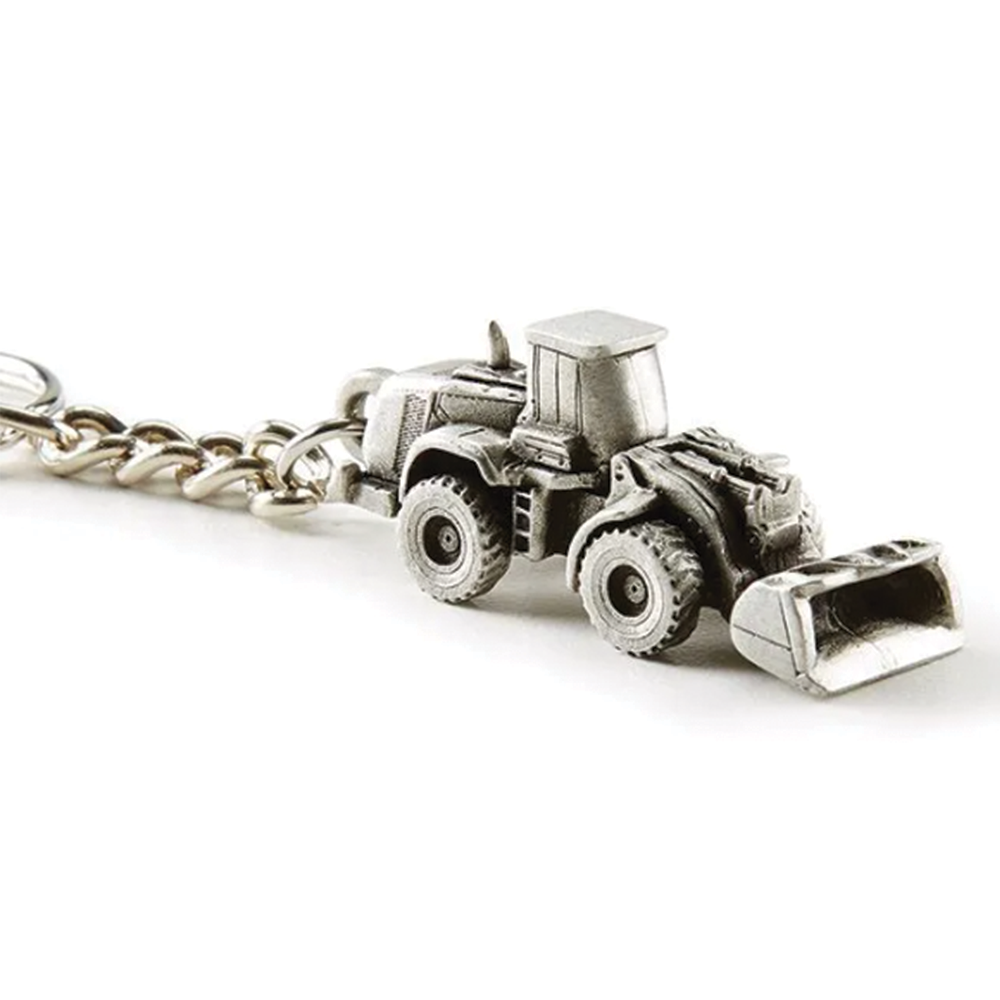 Wheel Loader Pewter Keychain