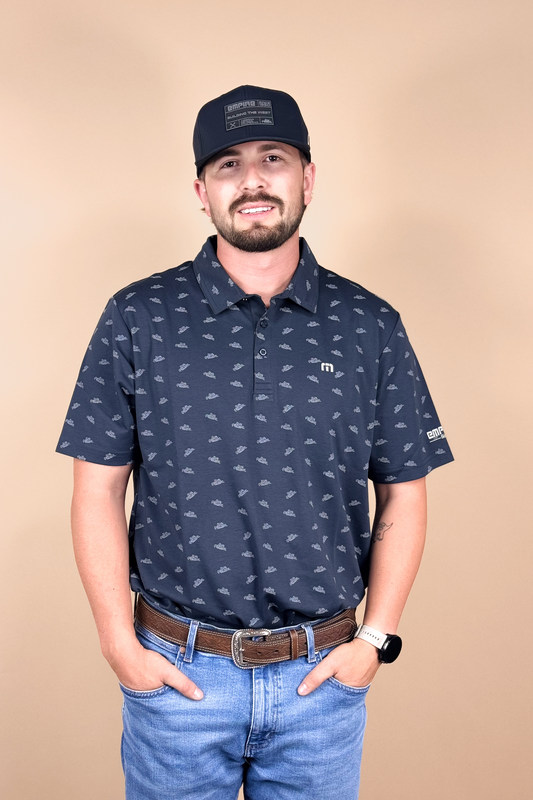 Navy Expense Ratio Polo - Dozer Design