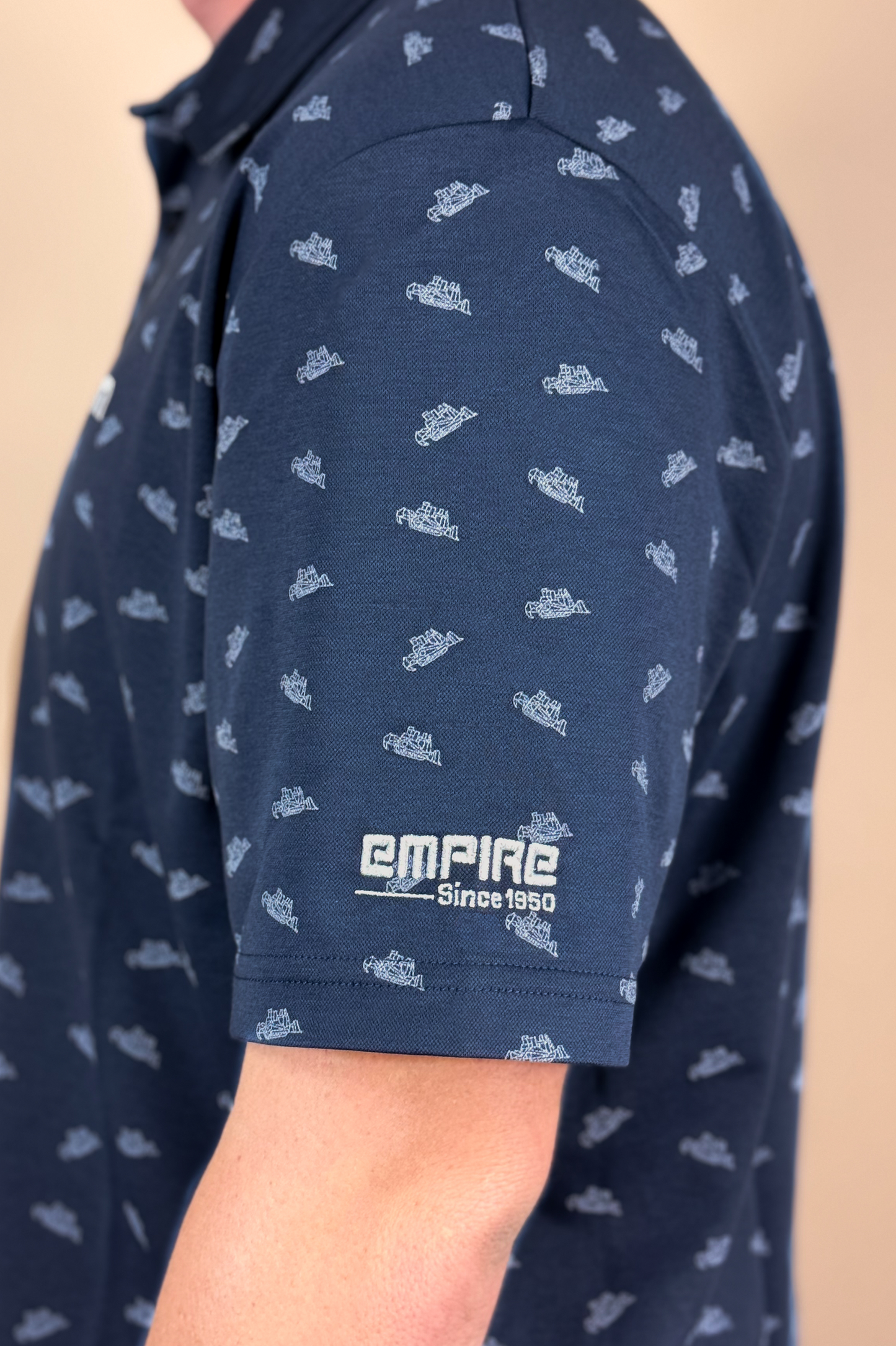 Navy Expense Ratio Polo - Dozer Design