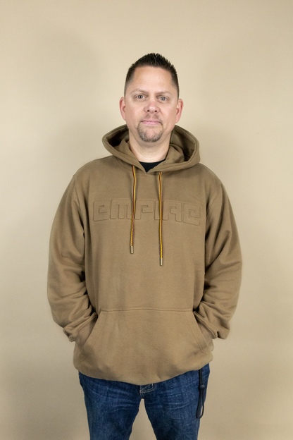 Heavyweight Brushed Embossed Logo Hoodie