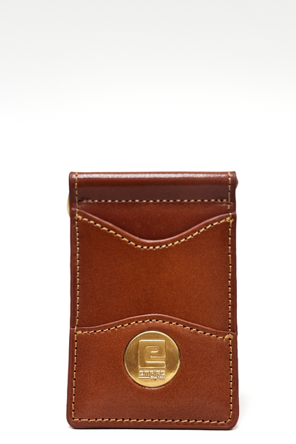 Empire Medallion Wallet - Saddle Tan