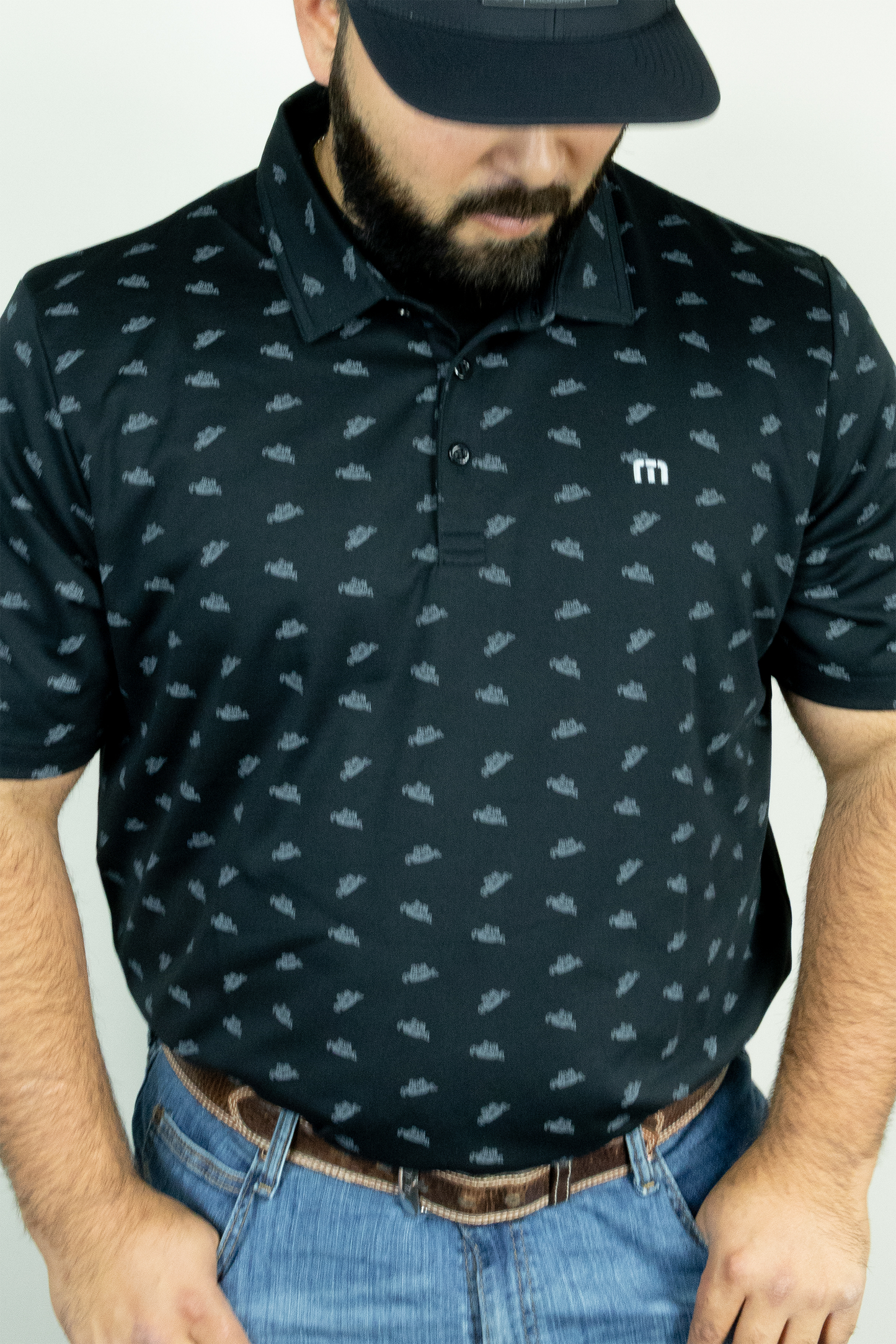 Black Expense Ratio Polo - Dozer Design