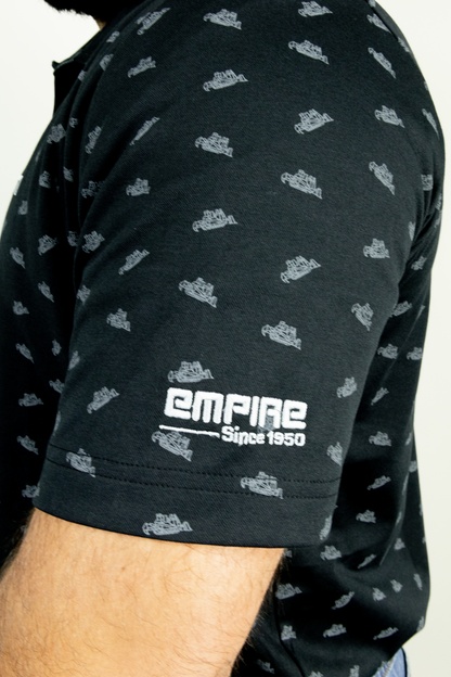 Black Expense Ratio Polo - Dozer Design