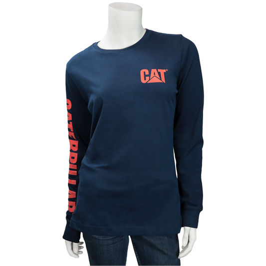 Women's Cat Trademark Banner Long Sleeve