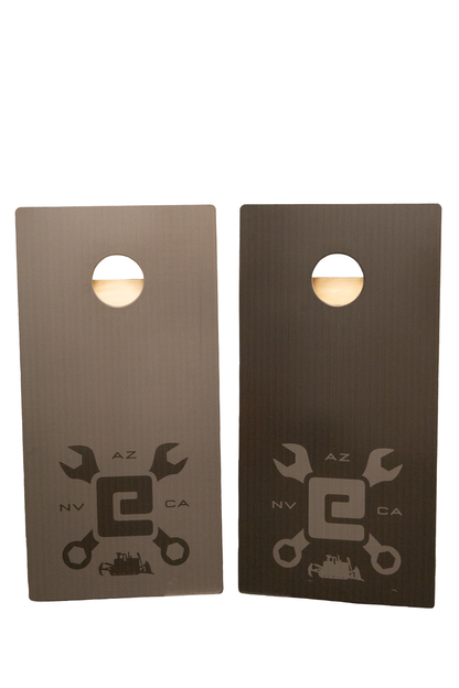 Grey Cross Wrench Cornhole Board