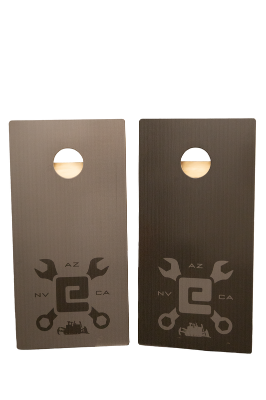 Grey Cross Wrench Cornhole Board