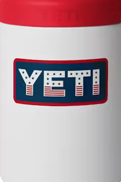 Patriotic 12 oz Colster Can - White