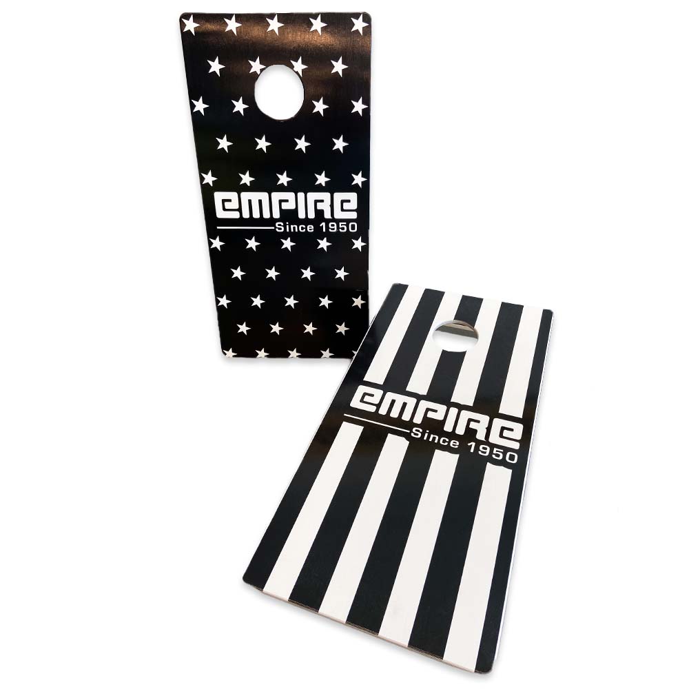 Black & White Flag Cornhole Board