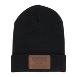 EST 1950 LEATHER PATCH BEANIE - Olive