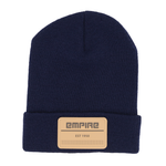 EST 1950 LEATHER PATCH BEANIE - Black