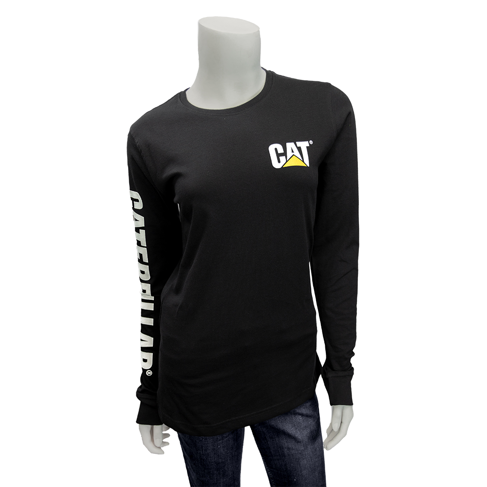 Women's Cat Trademark Banner Long Sleeve