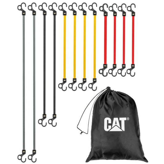 12 Piece Flat Cat Bungee Straps