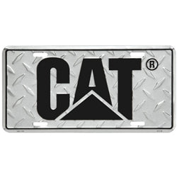 Cat Diamond Plate License Plate