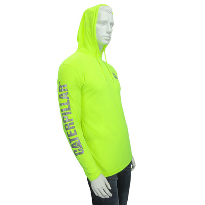 Cat Hi-Vis UPF Hooded Long Sleeve